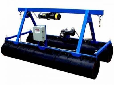 Flotation Platform FP-4 Wired for Traverse and Hoist of Slurry Dredge Pump